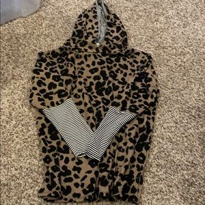 Long SleeveCheetah shirt- hooded